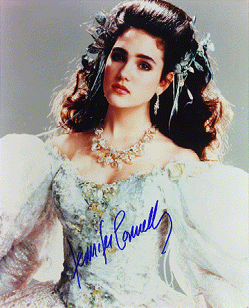 This picture is autographed by Jennifer Connelly