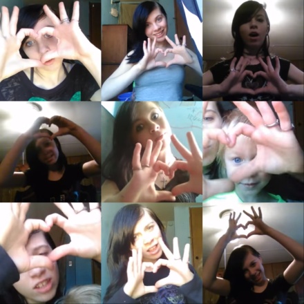 Katelyn Nicole Davis hand hearts